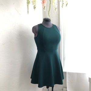 NWOT Forever 21 Emerald Skater Dress